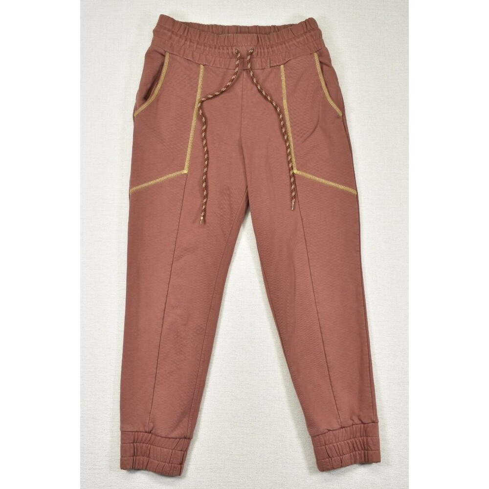 Fabletics Iris Sweatpants Joggers Dusty Rose Small S Mauve Piping Athleisure